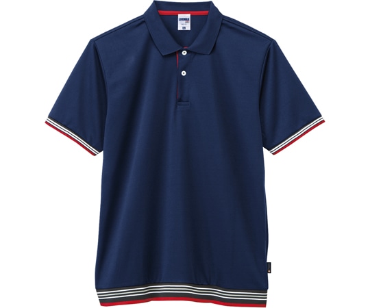 ボンマックス 袖ラインリブポロシャツ(ポリジン加工) ネイビー L MS3122-8 L 1枚（ご注文単位1枚）【直送品】