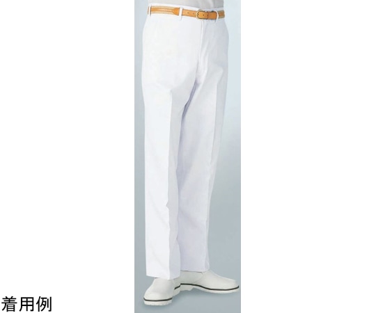 KAZEN 男子スラックス 白 W85 431-40A W85 1枚(ご注文単位1枚)【直送品】