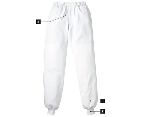 KAZEN メンズスラックス 白 L 434-40 L 1枚（ご注文単位1枚）【直送品】