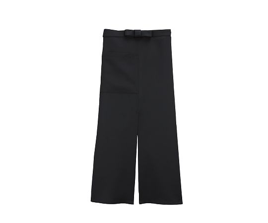 FACE スリット入りロングエプロン ブラック フリー FK7117-16 1枚(ご注文単位1枚)【直送品】