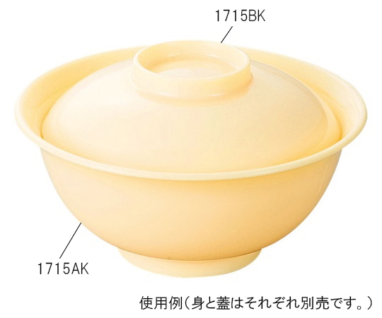 エンテック (クリーム) ポリプロ 丼(蓋) 1715BK 1個(ご注文単位1個)【直送品】