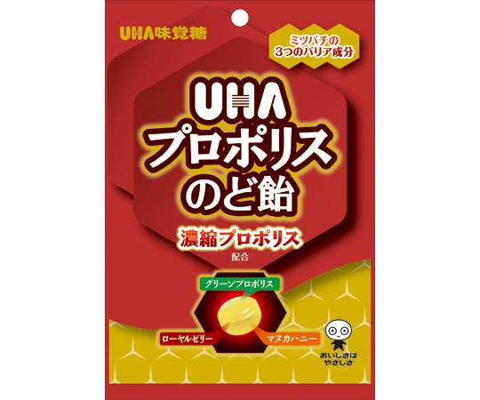 UHA味覚糖 プロポリスのど飴袋 72袋入 89671 1箱※軽(ご注文単位1箱)【直送品】