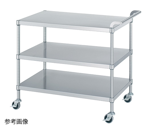 シンコー(業務用厨房機器) ステンレスワゴン(SUS430) 750×450×800mm(棚3段) M03-7545-U75 1個 (ご注文単位1個)【直送品】