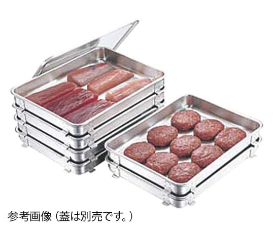 IKD(イケダ) 18-8エコクリーン 生鮮バット 6枚取 (1枚入り) 1個(ご注文単位1個)【直送品】