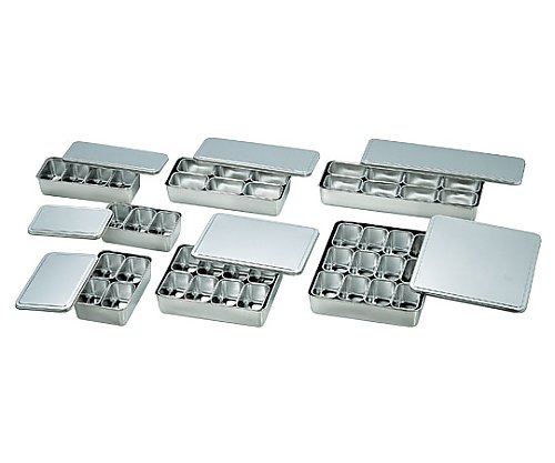 クローバー 18-8 00号 調味料入バット 長8ヶ入 AYK-14-08 1個（ご注文単位1個）【直送品】