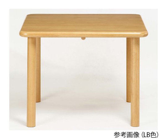 貞苅椅子製作所 天然木テーブルライトブラウン 正方形 2人掛け B脚(ラチェット昇降脚) TS1-K9090 LB 1台（ご注文単位1台）【直送品】