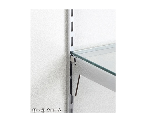 ストア・エキスプレス 直付け柱 クローム ダブル11mm厚 H189cm 61-48-13-5 1本（ご注文単位1本）【直送品】