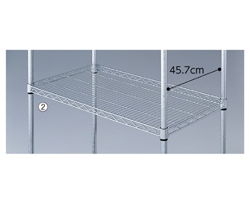 ストア・エキスプレス ワイヤーラック スチール棚 D45cmタイプ W60.9cm 61-64-8-1 1枚（ご注文単位1枚）【直送品】