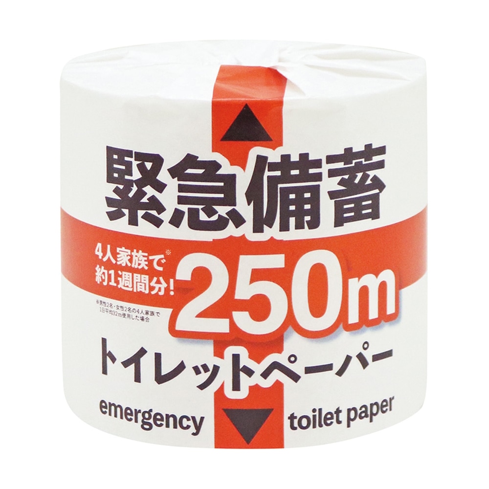 イトマン 緊急備蓄トイレットペーパー 250m シングル 48ロール入  1箱（ご注文単位1箱）【直送品】
