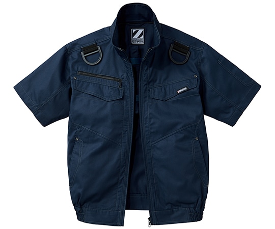 自重堂 空調服半袖ブルゾン ネービー LL 74130 1枚(ご注文単位1枚)【直送品】