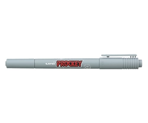 三菱鉛筆 プロッキー<極細+細字丸芯> 灰 PM-120T.37 1個(ご注文単位1個)【直送品】