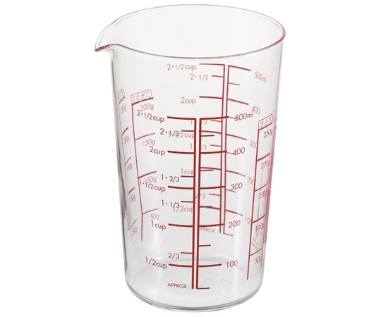 HARIO 耐熱ガラス製メジャーカップ 500mL 24個セット MJC-50-R-BK 1箱（ご注文単位1箱）【直送品】