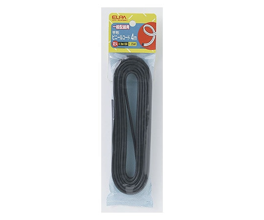 ELPA 1.25コード4m ブラック VFF-4LH(BK) 1個(ご注文単位1個)【直送品】