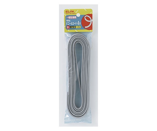 ELPA 1.25コード4m グレー VFF-4LH(GY) 1個(ご注文単位1個)【直送品】