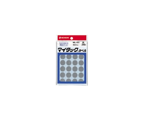ニチバン カラーラベル 一般用 銀 ML-16110 1パック(ご注文単位1パック)【直送品】