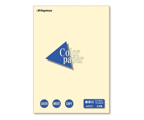Nagatoya カラーペーパー A4 0.18mm レモン 1冊(25枚入) ナ-3502 1冊(ご注文単位1冊)【直送品】