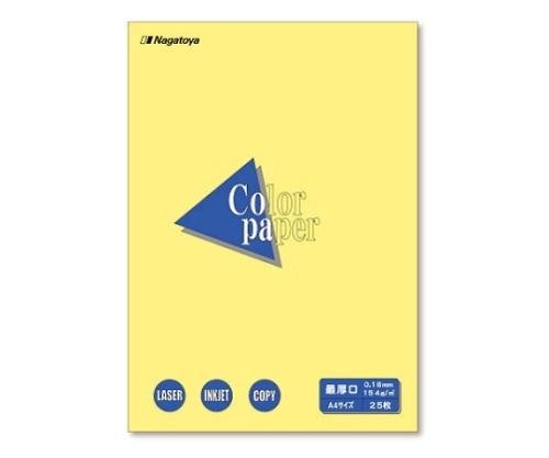 Nagatoya カラーペーパー A4 0.18mm クリーム 1冊(25枚入) ナ-3503 1冊(ご注文単位1冊)【直送品】