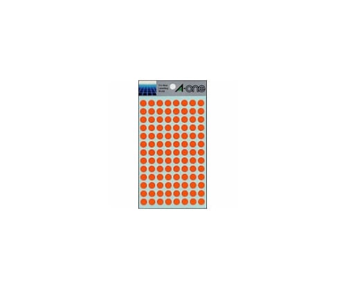 エーワン(A-ONE) カラーラベル 9mm径 橙 7005 1パック(ご注文単位1パック)【直送品】