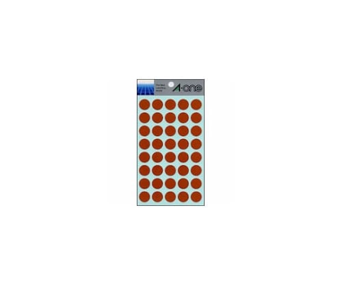 エーワン(A-ONE) カラーラベル 15mm径 茶 7027 1パック(ご注文単位1パック)【直送品】