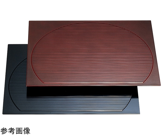 福井クラフト 尺3 乱引半月卓上敷盆 溜 15232860 1個（ご注文単位1個）【直送品】