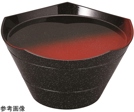 福井クラフト 8寸 王冠前菜盆 黒朱ぼかしSL 41322015 1個（ご注文単位1個）【直送品】