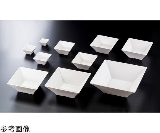 福井クラフト メラミン 25cm スクエアー盛鉢 ホワイト 51353810 1個(ご注文単位1個)【直送品】