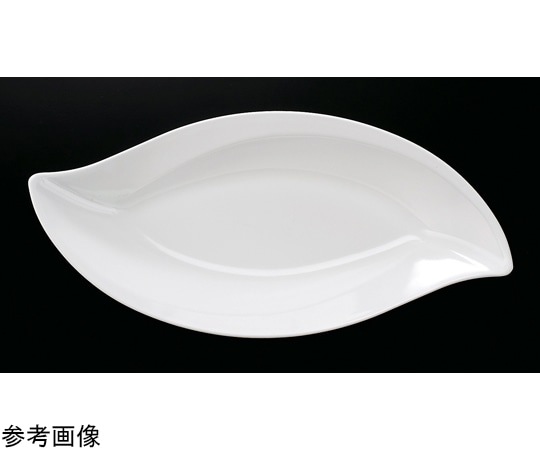 福井クラフト メラミン 19cm 大葉盛鉢 ホワイト 51022370 1個(ご注文単位1個)【直送品】