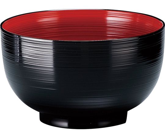 福井クラフト 4.5寸 刷毛目丼 黒内朱 41000560 1個(ご注文単位1個)【直送品】