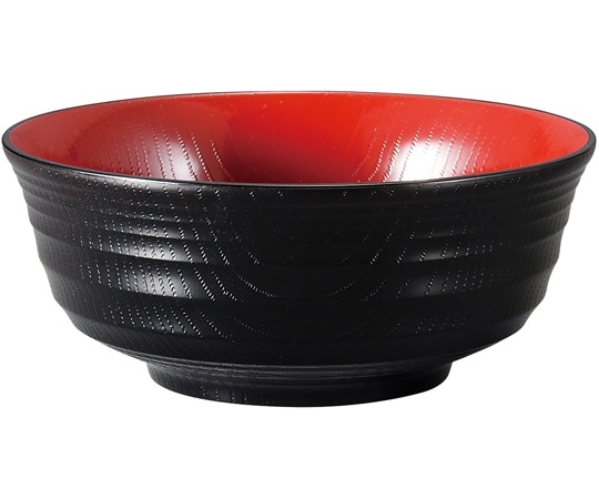 福井クラフト 超耐熱18.4千段 多用丼 黒内朱 30003470 1個(ご注文単位1個)【直送品】