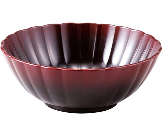 福井クラフト φ113 フラワー小鉢 朱ぼかし 83320150 1個（ご注文単位1個）【直送品】