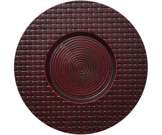 福井クラフト 耐熱28cm アジロプレート 絞り漆刻/裏黒塗 75020210 1個(ご注文単位1個)【直送品】