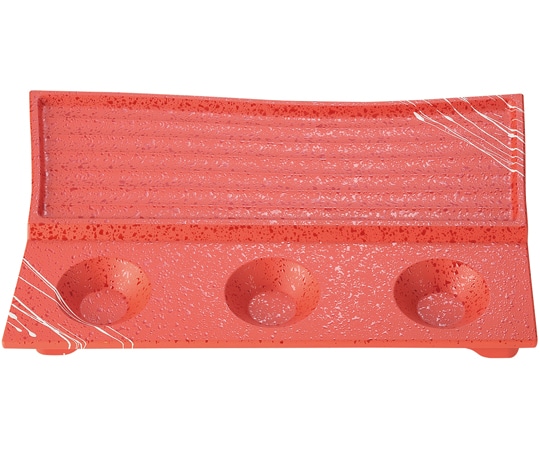 福井クラフト 三徳樹海盛器 朱タタキ白乱糸(裏黒) 50025691 1個（ご注文単位1個）【直送品】