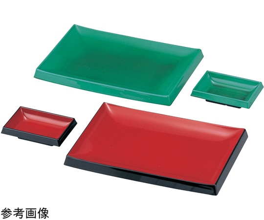 福井クラフト 7.5寸 長角皿 朱渕黒塗 51037810 1個(ご注文単位1個)【直送品】