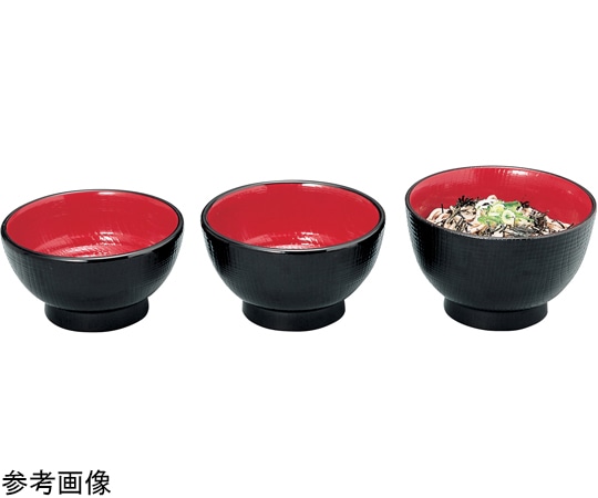 福井クラフト 耐A 長寿木目丼 中黒内朱H80 21409067 1個（ご注文単位1個）【直送品】