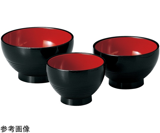 福井クラフト 耐A3.7寸 大福鉢 黒内朱 30004310 1個（ご注文単位1個）【直送品】