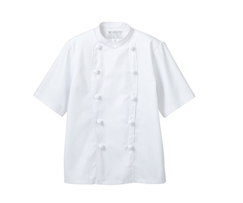 住商モンブラン コックコート 男女兼用 半袖 白 6-722 L 1枚（ご注文単位1枚）【直送品】