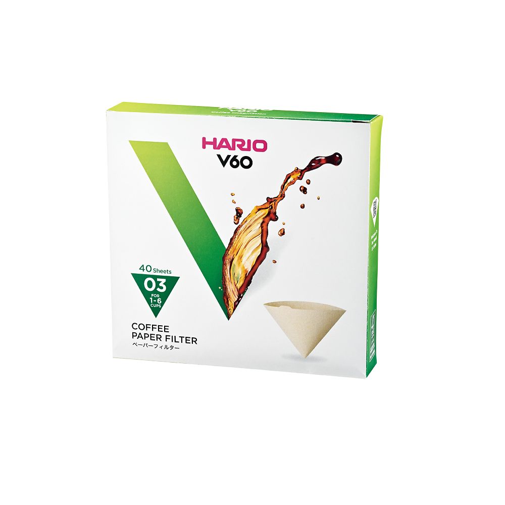 HARIO V60用ペーパーフィルター03M 40枚入り 10箱セット VCF-03-40M 1箱（ご注文単位1箱）【直送品】