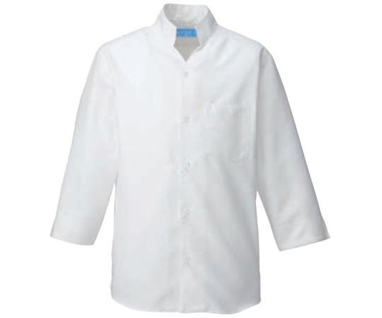 KAZEN シャツ(七分袖男女兼用) 白 L 626-10 L 1枚（ご注文単位1枚）【直送品】