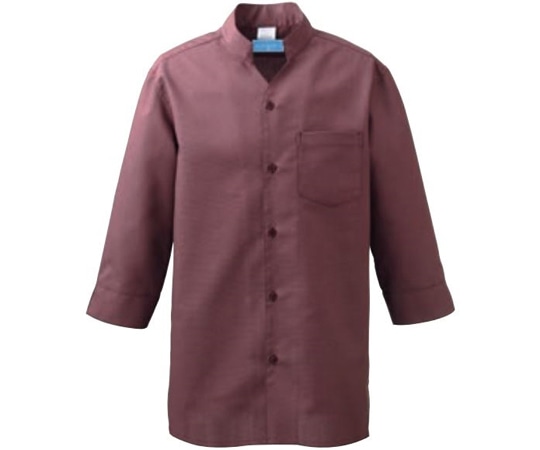 KAZEN シャツ(七分袖男女兼用) ワイン SS 626-18 SS 1枚（ご注文単位1枚）【直送品】
