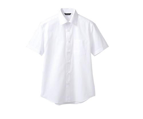 住商モンブラン シャツ 男女兼用 半袖 白 BS2582-2 L 1枚(ご注文単位1枚)【直送品】
