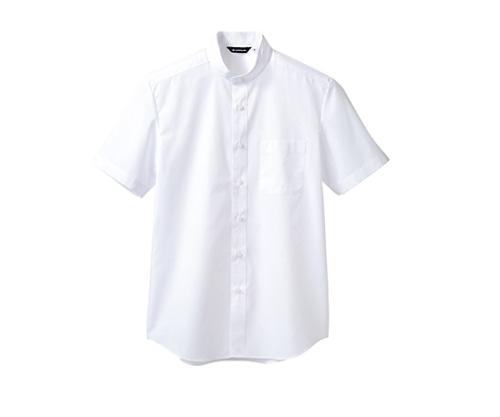 住商モンブラン シャツ 男女兼用 半袖 白 BS2592-2 S 1枚（ご注文単位1枚）【直送品】