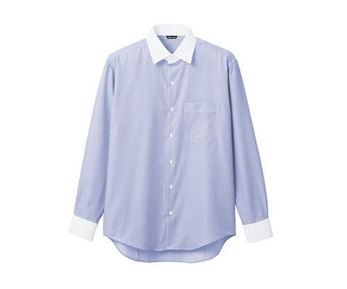 住商モンブラン シャツ メンズ 長袖 ブルーストライプ BV2571-4 S 1枚(ご注文単位1枚)【直送品】