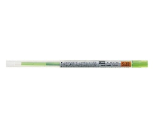 三菱鉛筆 スタイルフィット ゲルインクボールペン リフィル 0.28mm ライムグリーン UMR-109-28.5 1本(ご注文単位1本)【直送品】