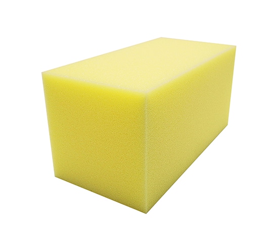 相模カラーフォーム ウレタンスポンジ 黄 100×100×200mm 1個(ご注文単位1個)【直送品】