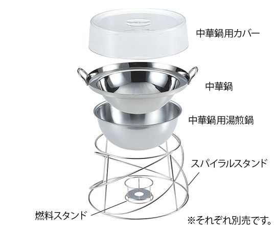 カンダ ビュッフェ用中華鍋湯煎鍋 36cm用  1個（ご注文単位1個）【直送品】