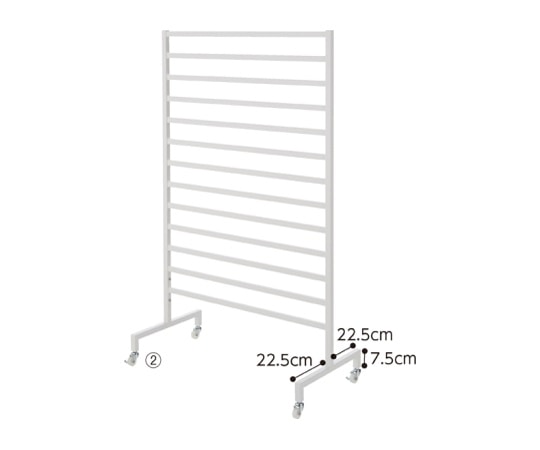 ストア・エキスプレス 角バーパネルスタンド 両面タイプ ホワイト キャスター付き W90cm 61-124-3-2 1台(ご注文単位1台)【直送品】