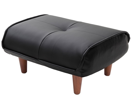 セルタン 和楽オットマン PVCブラック 一人掛け A281p-597BK 1個(ご注文単位1個)【直送品】