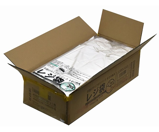 紺屋商事 ケース売:レジ袋乳白 東25号 210(340)×480(100枚×20冊) 00723125 1箱(ご注文単位1箱)【直送品】