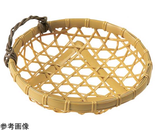 萬洋 樹脂バスケット ユリカズラ付 白 φ180×30mm18号 91-035A 1個(ご注文単位1個)【直送品】