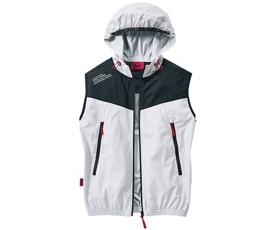 WHISEL(自重堂) マウンテンパーカータイプの空調服ベスト シルバー SS 54130 1枚(ご注文単位1枚)【直送品】